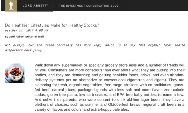 Blog_does healthy living mae for healthy stocks
